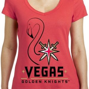 Vegas Golden Knights (VGK) Victory Flamingo T-Shirts